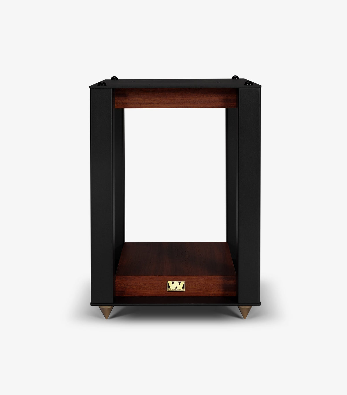 Wharfedale Linton Speaker Stand in Mahogany, front view