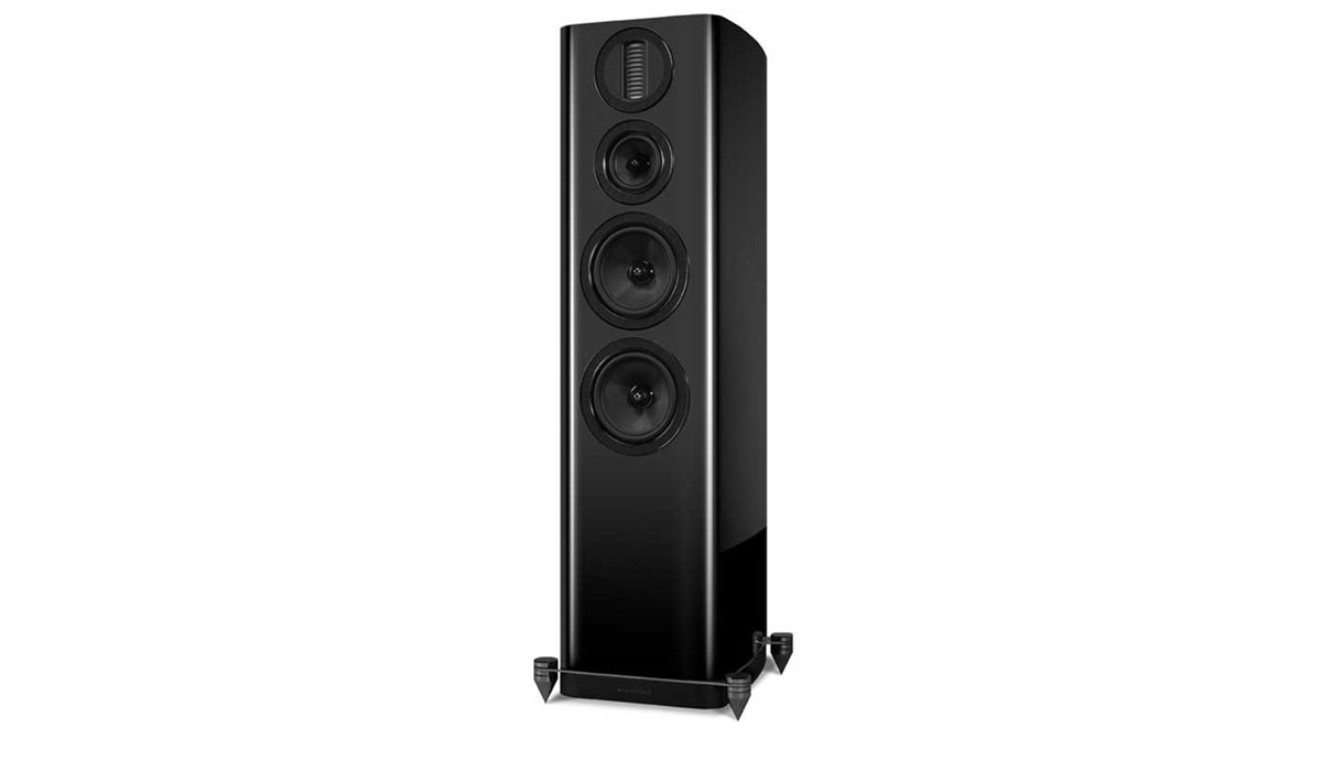 Aura 4 Floorstanding Speakers in black