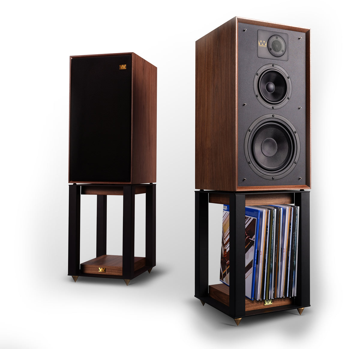 Wharfedale Linton Heritage Loudspeakers with Speaker Stands