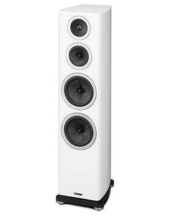 Wharfedale Reva 4 Floorstanding Speakers in Piano White