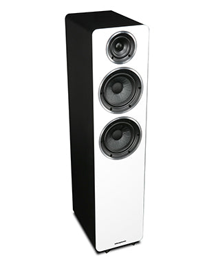 Wharfedale Diamond A2 Active Floorstanding Speakers in White Baffle with Black Leatherette