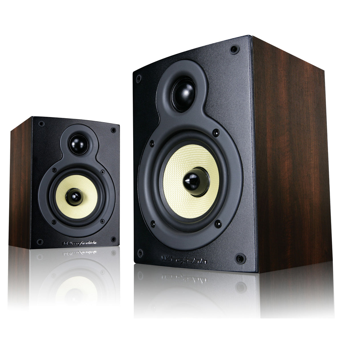 Pair of Wharfedale Crystal CR4.1 bookshelf speakers in walnut