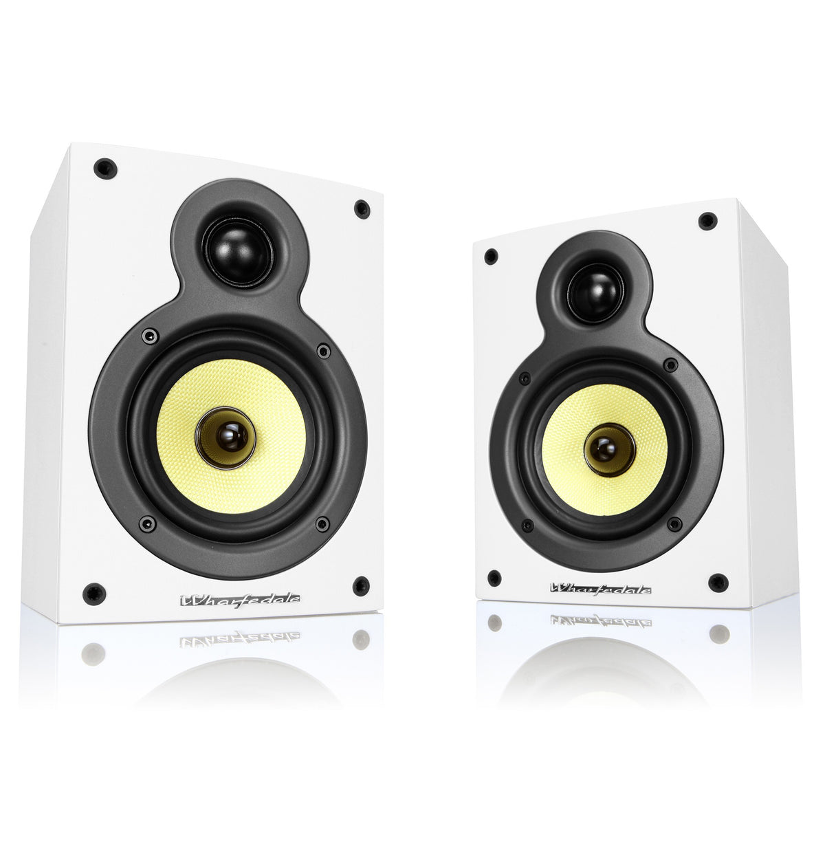 Pair of Wharfedale Crystal CR4.1 bookshelf speakers in white
