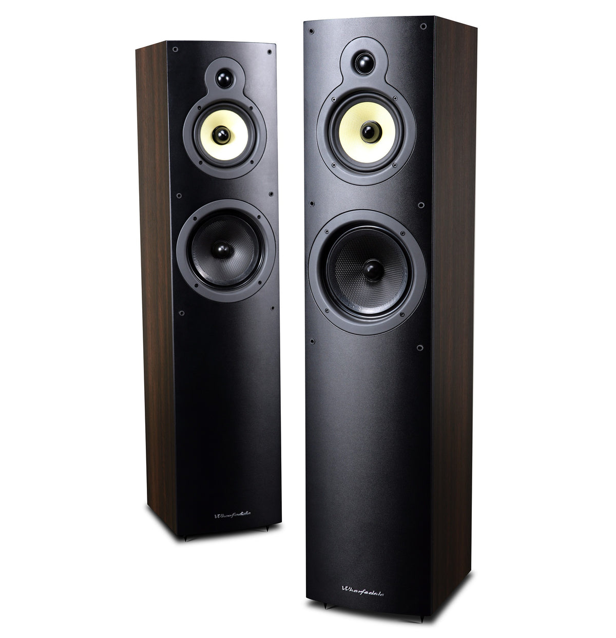 Pair of Wharfedale Crystal CR4.3 floorstanding speakers in walnut